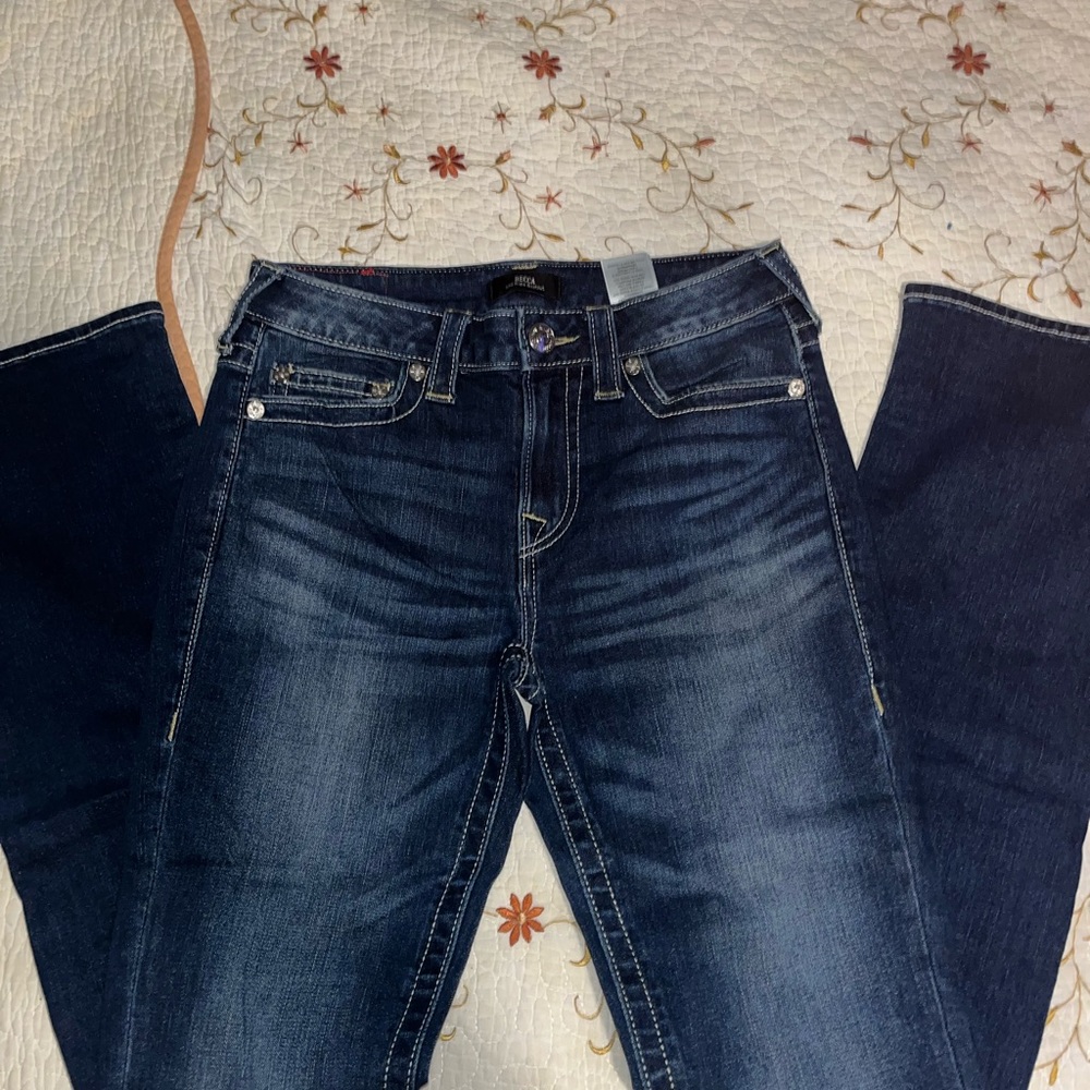 True Religion Dark Indigo Boot Cut Jeans